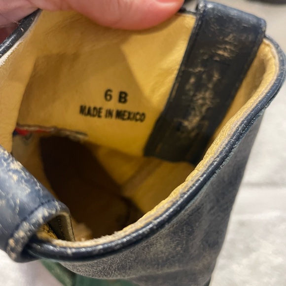 Old Gringo Yipee Ki Yay Leather Square Toe Harness Biker Cowgirl Boots - 6B - Picture 9 of 9